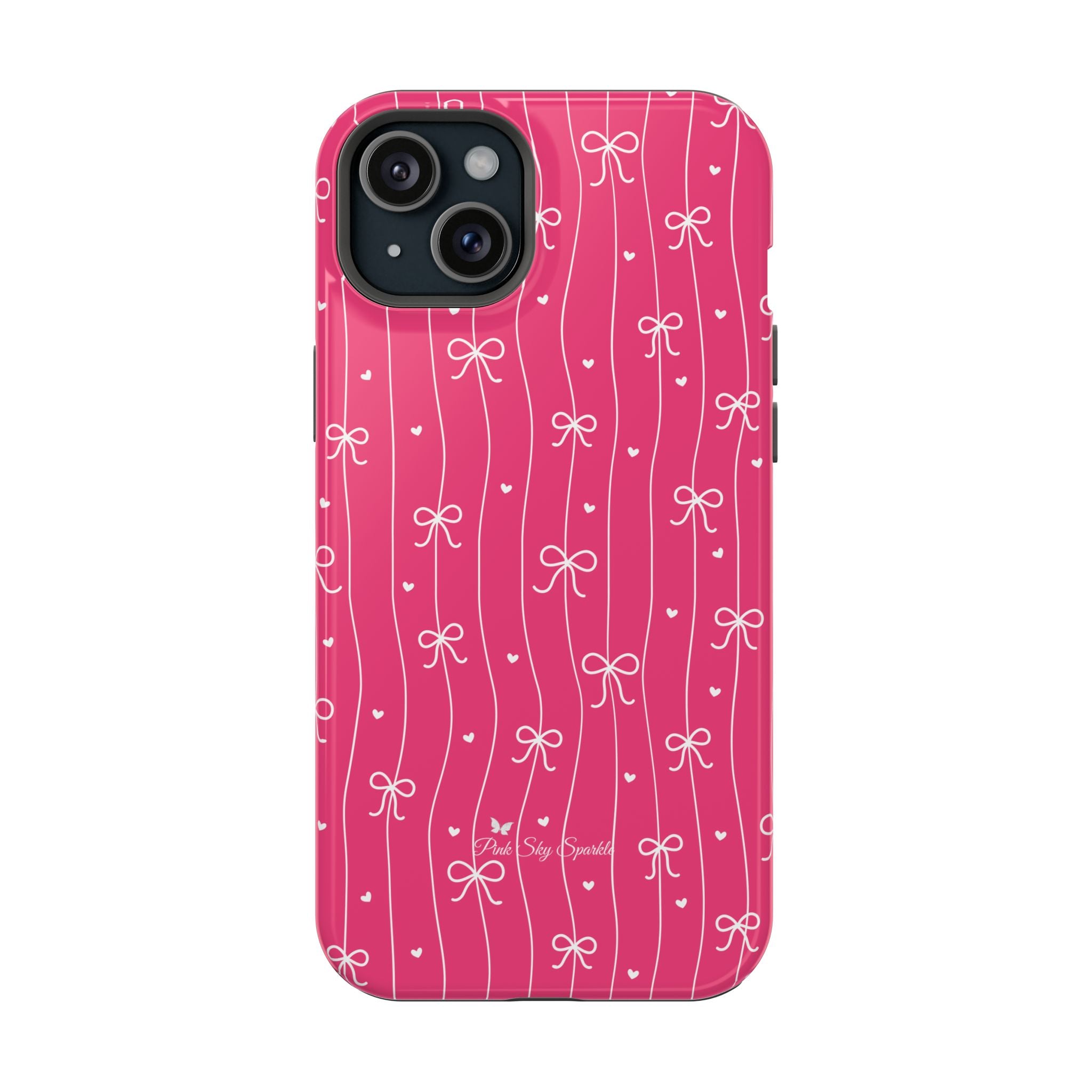 Hearts & Bows | Pink Magnetic iPhone Case
