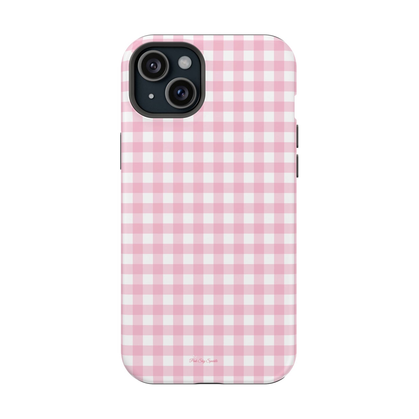 Pink Gingham Magnetic iPhone Case