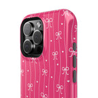 Hearts & Bows | Pink Magnetic iPhone Case