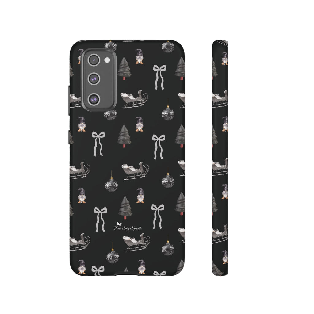 Sleigh in Grey Samsung Galaxy Phone Case – Chic Monochrome Christmas Edition