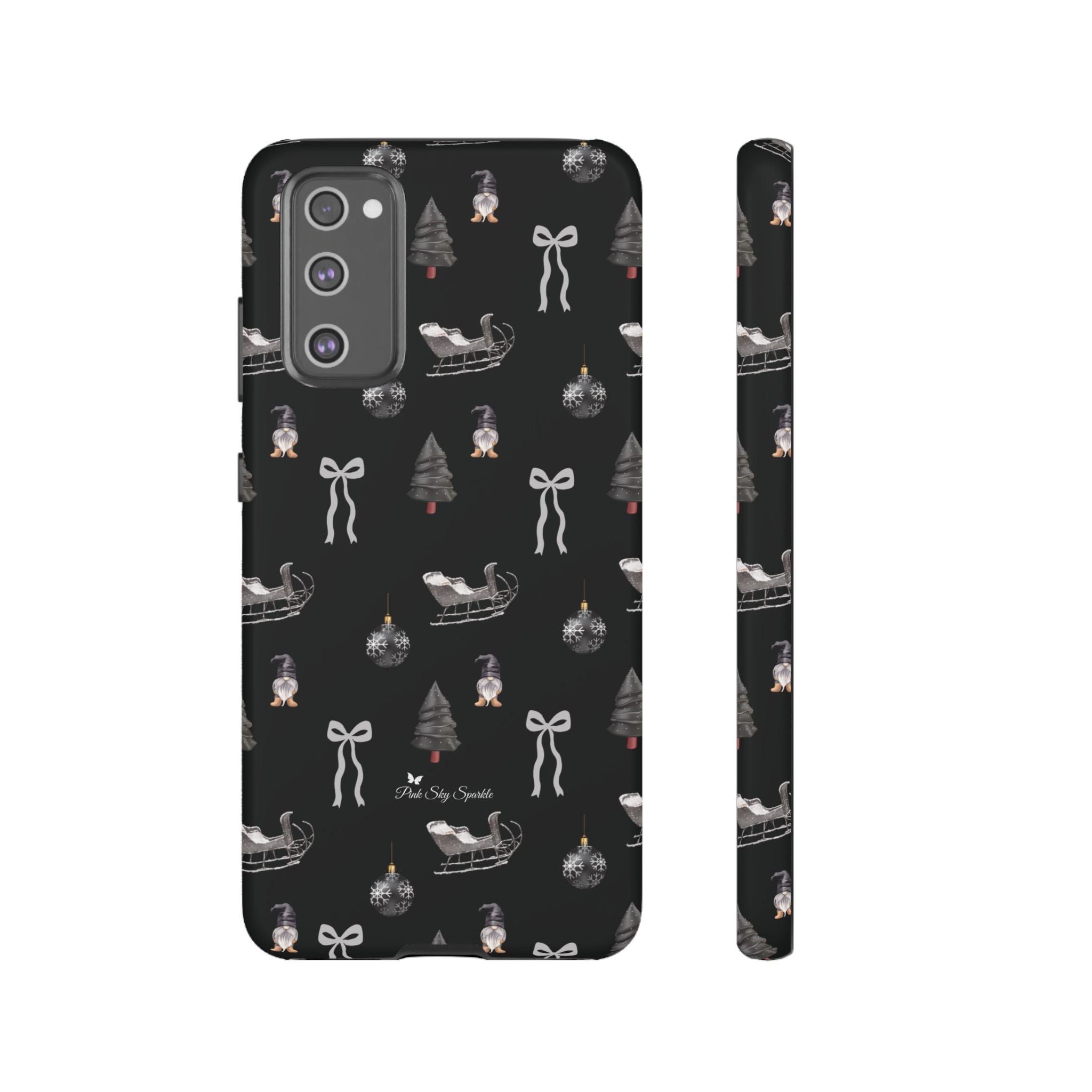 Sleigh in Grey Samsung Galaxy Phone Case – Chic Monochrome Christmas Edition