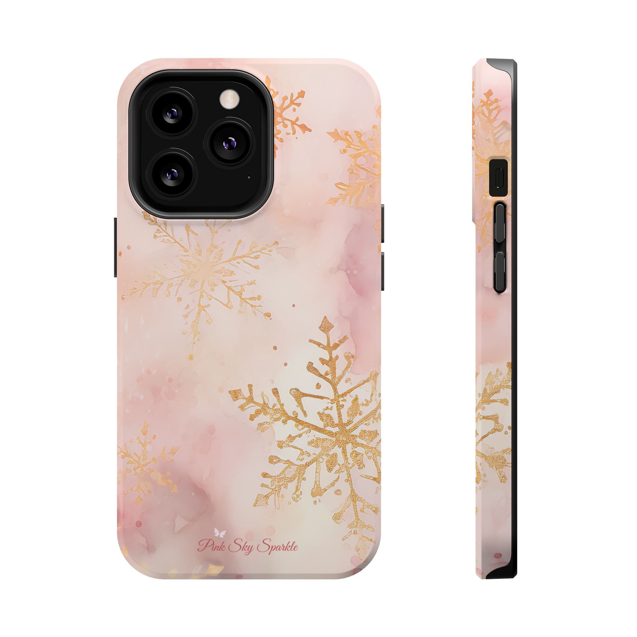 Pink & Gold Winter Wonderland Magnetic iPhone Case