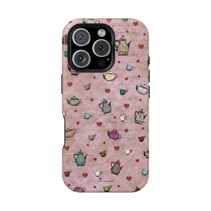 Tea Hearts Magnetic iPhone Case