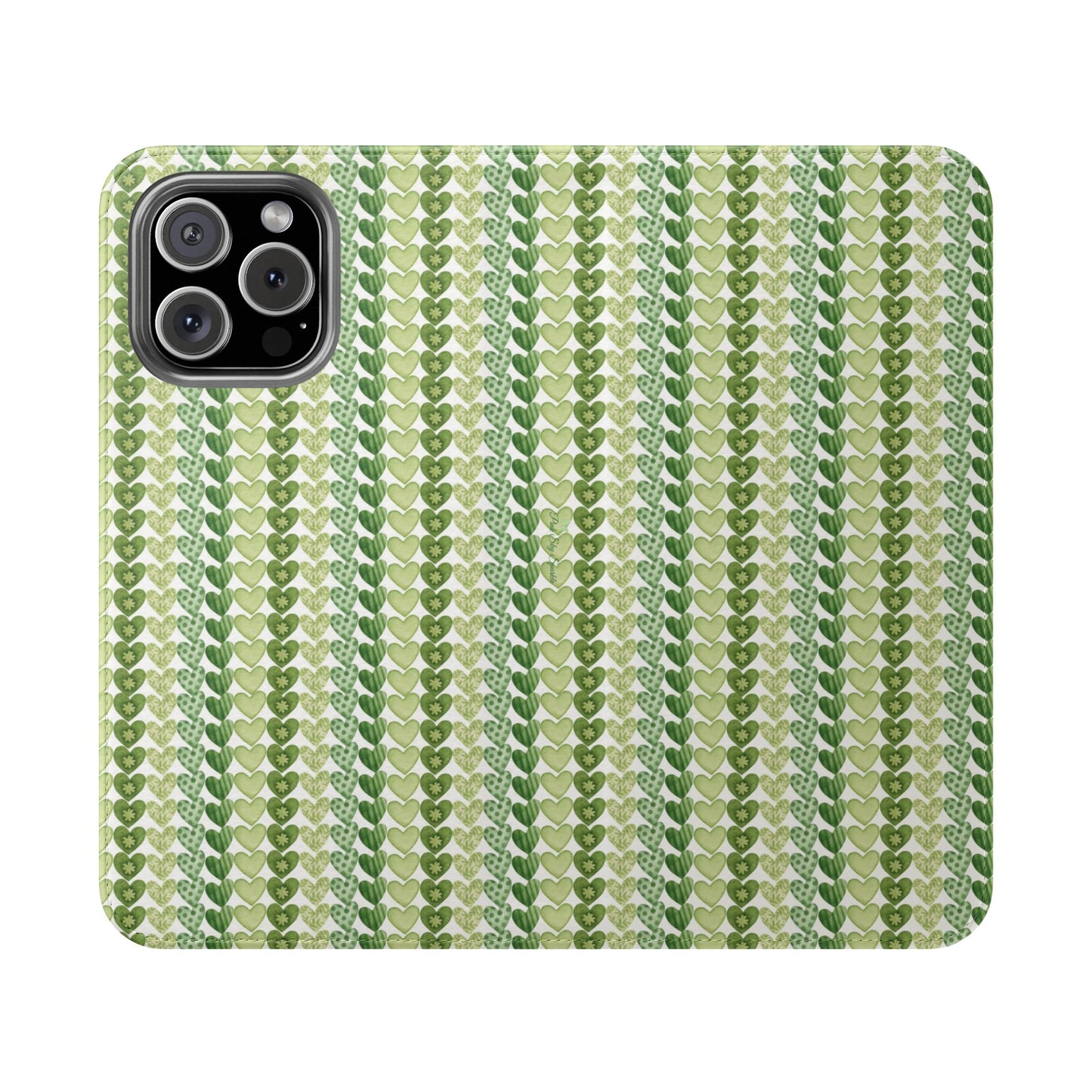 Lucky Hearts Wallet Flip Case for iPhone