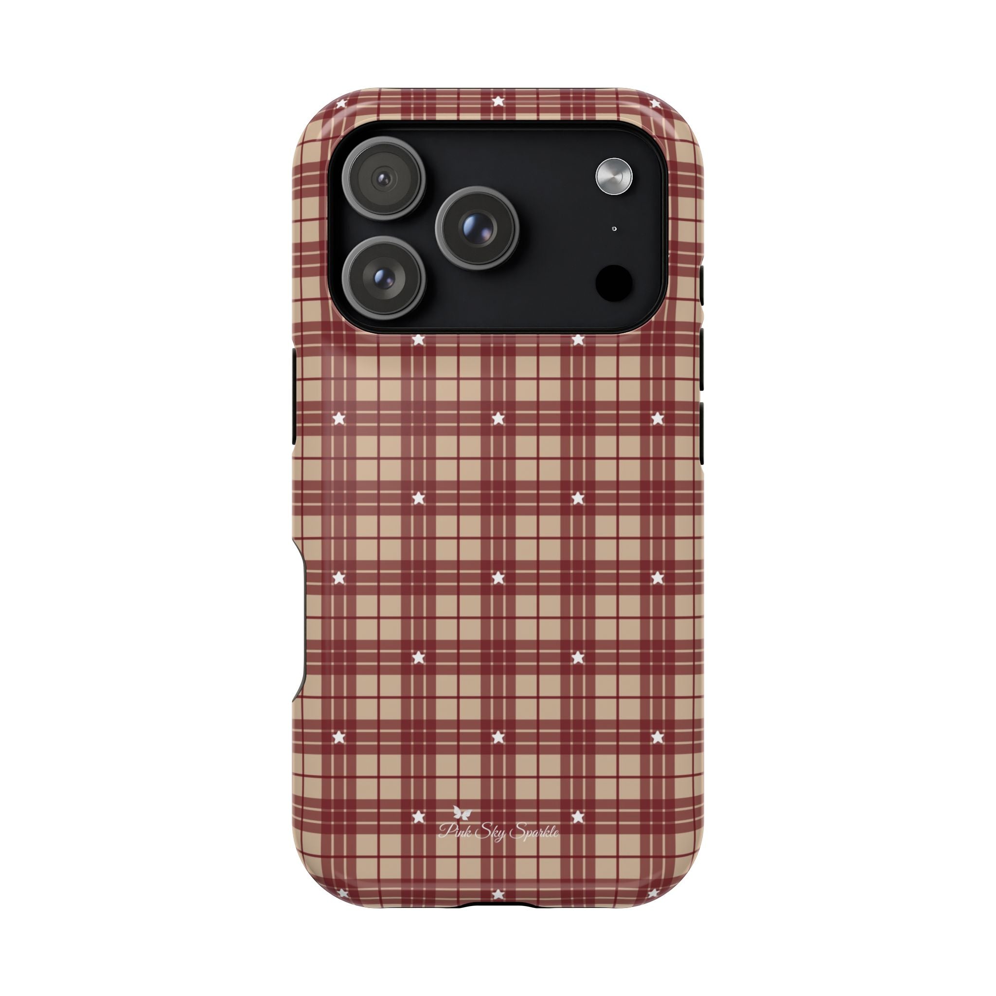 Rustic Plaid Magnetic iPhone Case – Cozy Cabin Christmas Edition