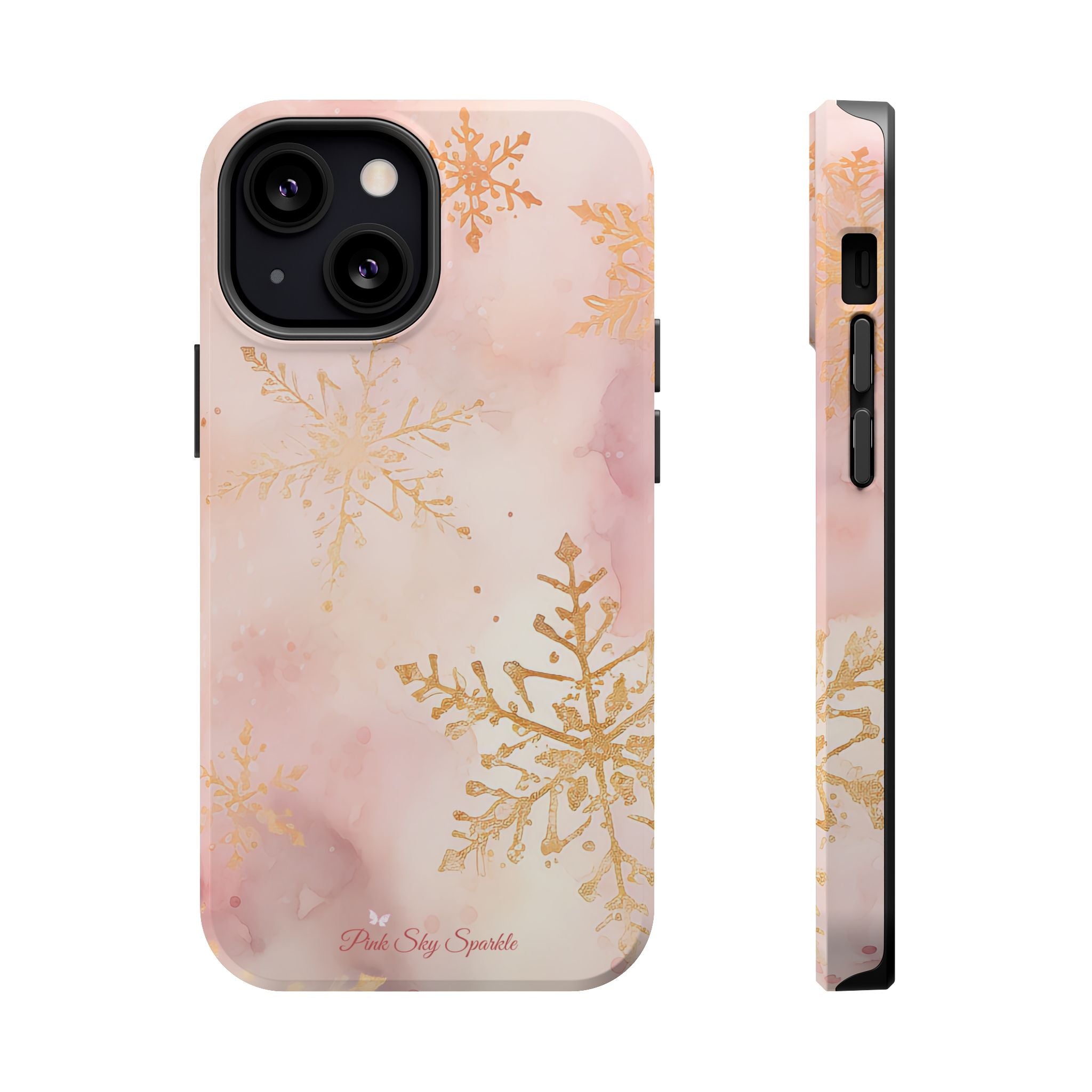 Pink & Gold Winter Wonderland Magnetic iPhone Case