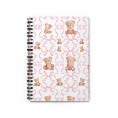 Teddy Bear Coquette Spiral Notebook