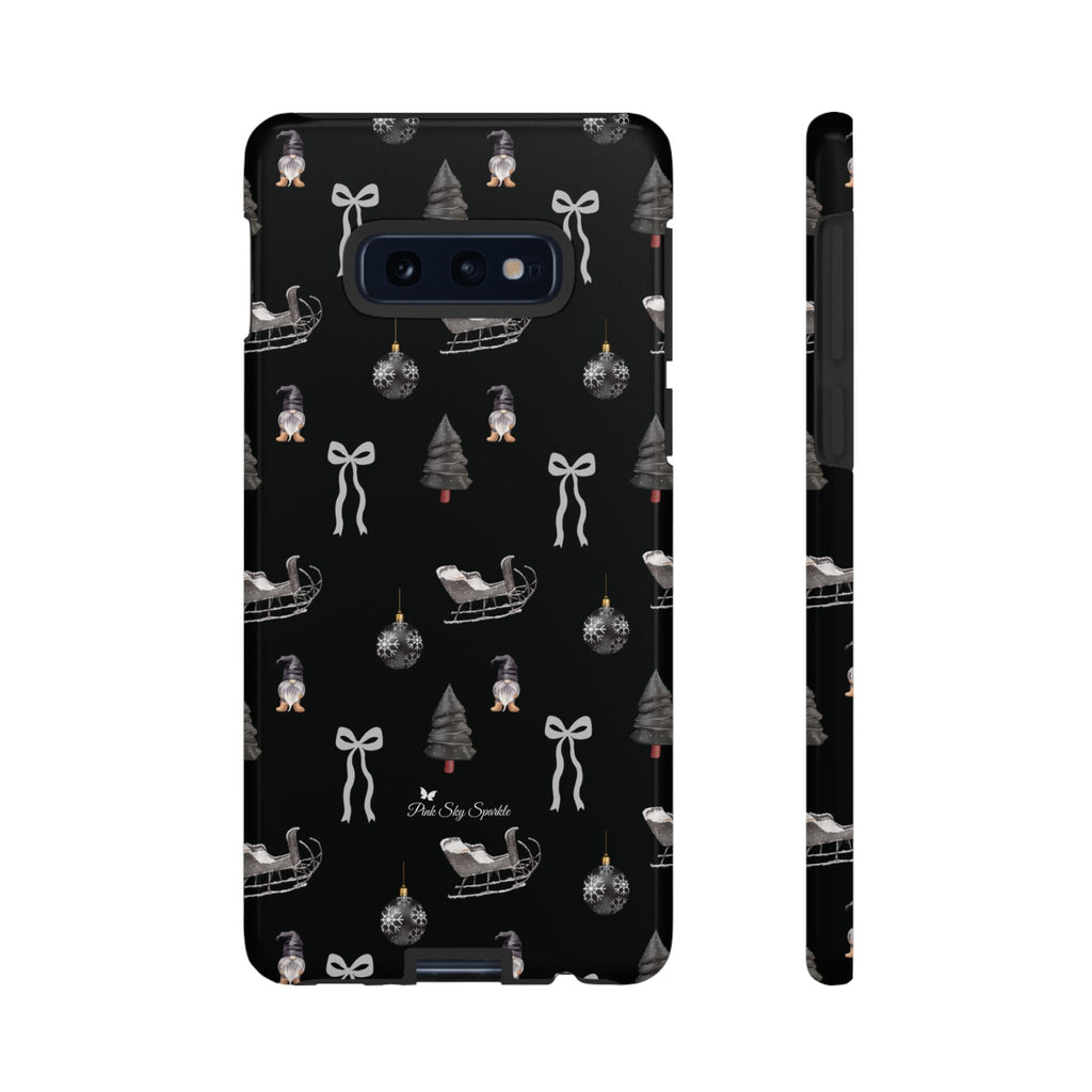 Sleigh in Grey Samsung Galaxy Phone Case – Chic Monochrome Christmas Edition