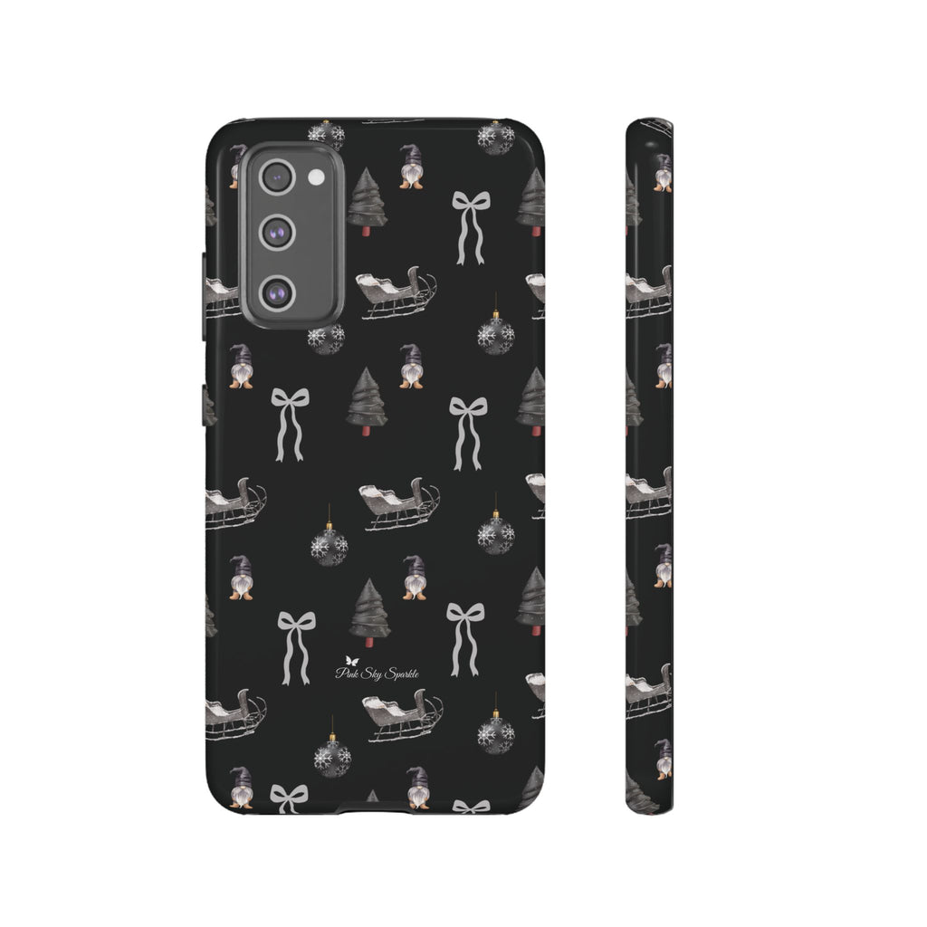 Sleigh in Grey Samsung Galaxy Phone Case – Chic Monochrome Christmas Edition