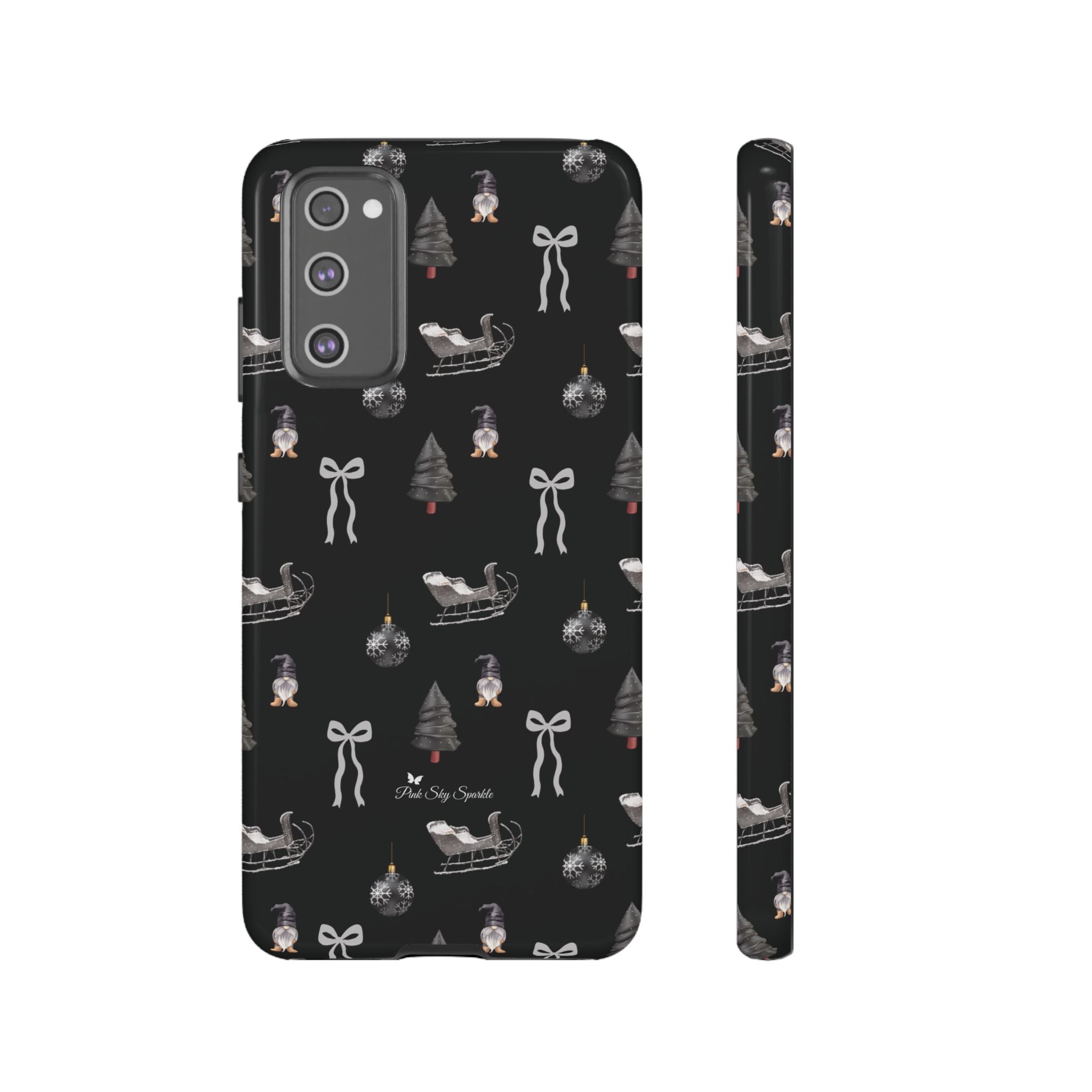 Sleigh in Grey Samsung Galaxy Phone Case – Chic Monochrome Christmas Edition