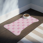 Cute Pink Bow Pet Feeding Mat