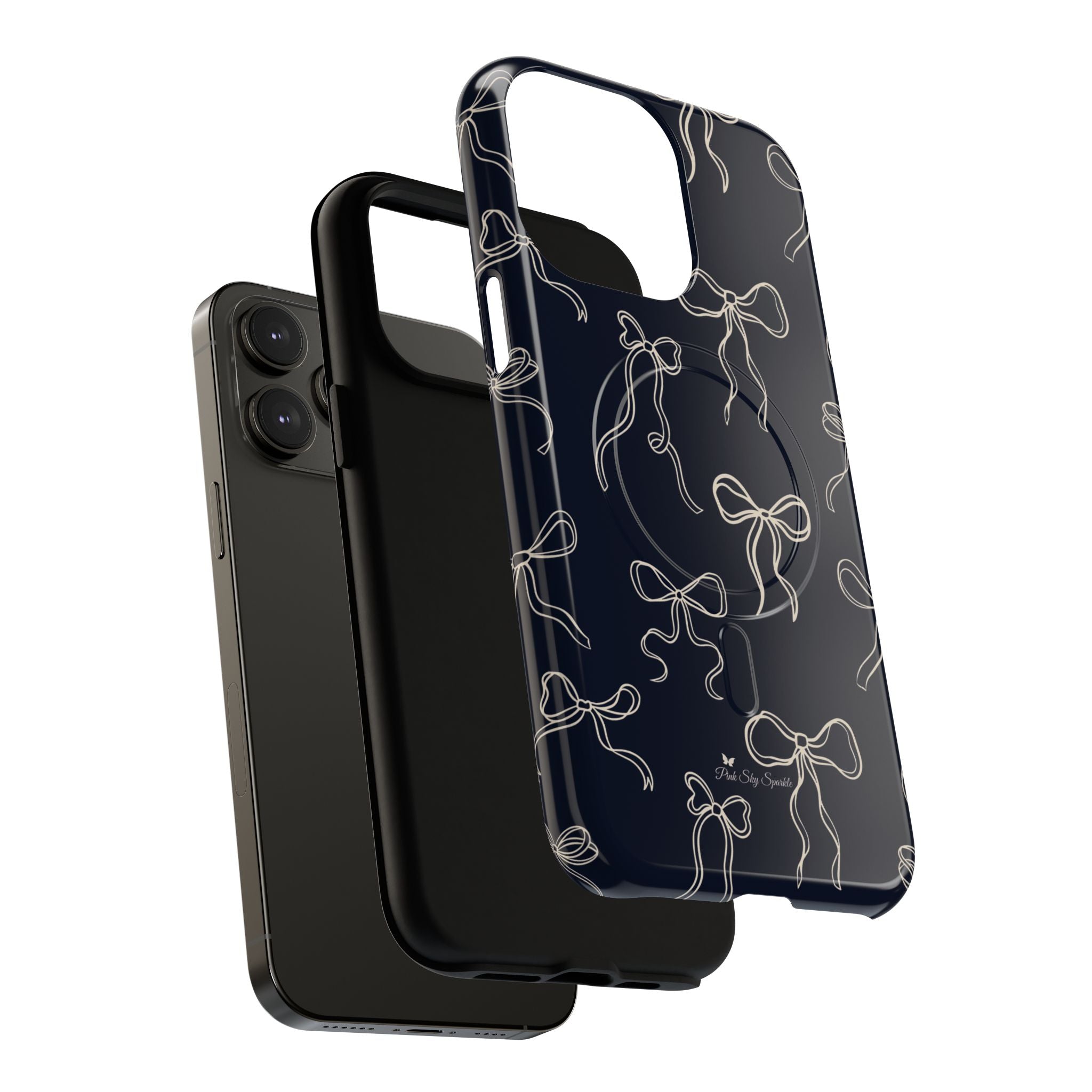 Funda magnética para iPhone con lazos de medianoche