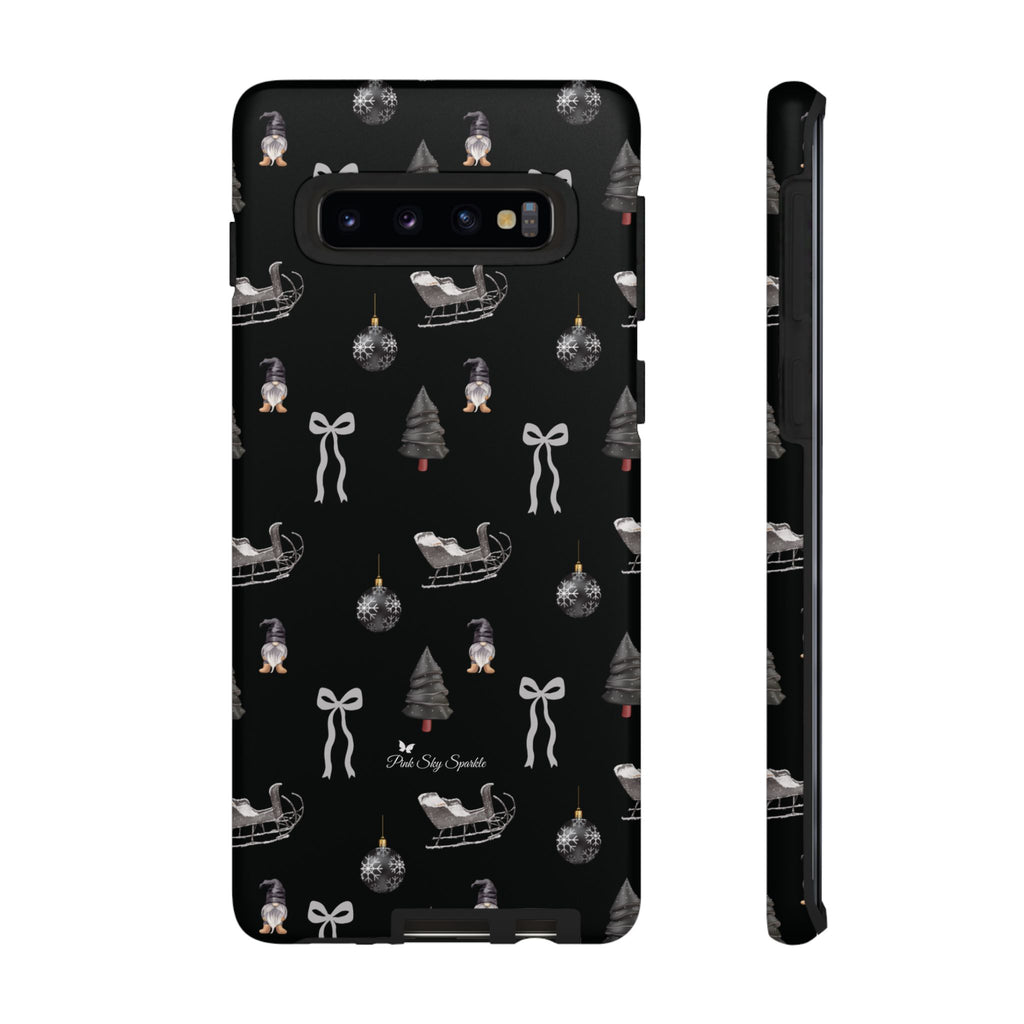 Sleigh in Grey Samsung Galaxy Phone Case – Chic Monochrome Christmas Edition