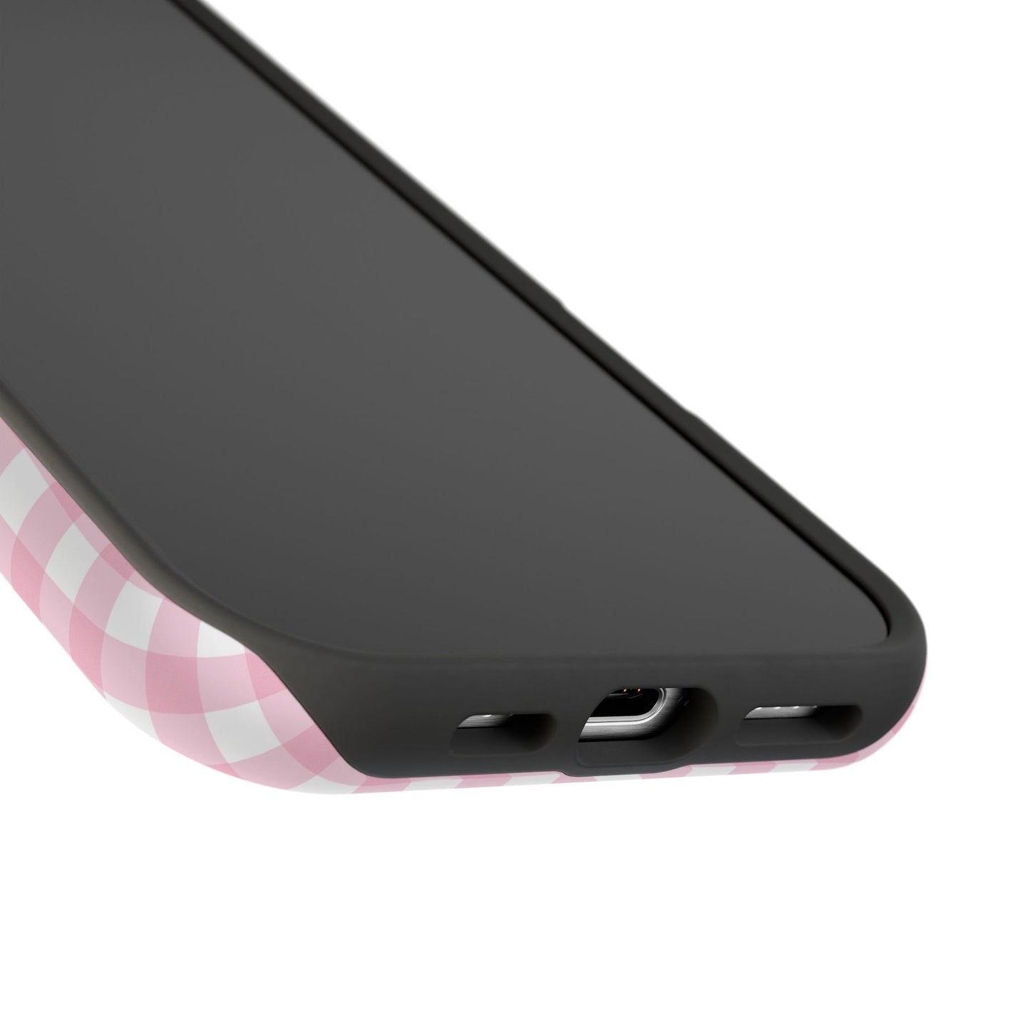 Pink Gingham Magnetic iPhone Case