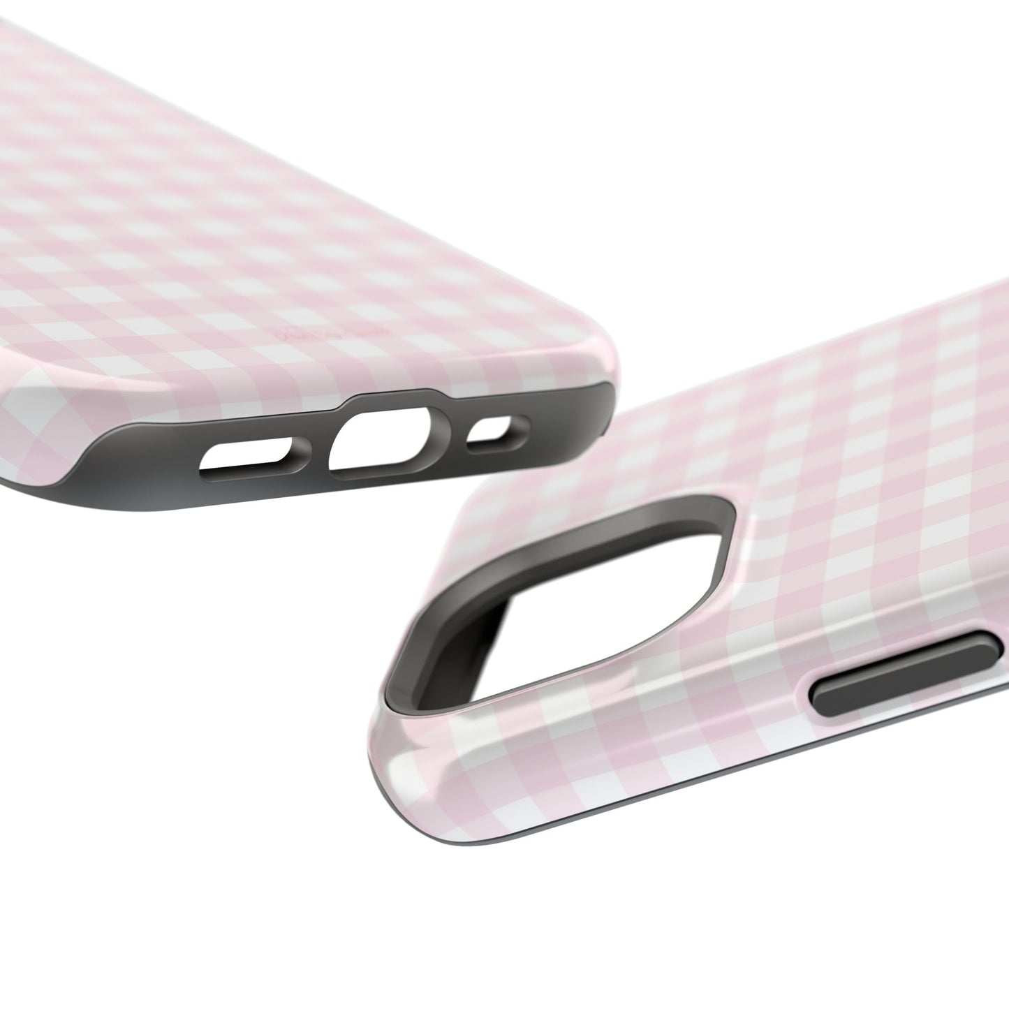 Baby Pink Gingham Magnetic iPhone Case