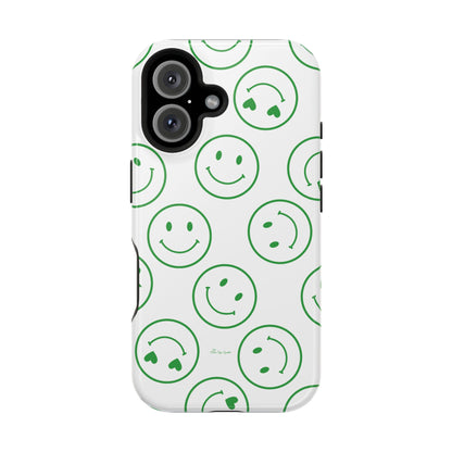 Green Smilies Magnetic iPhone Case