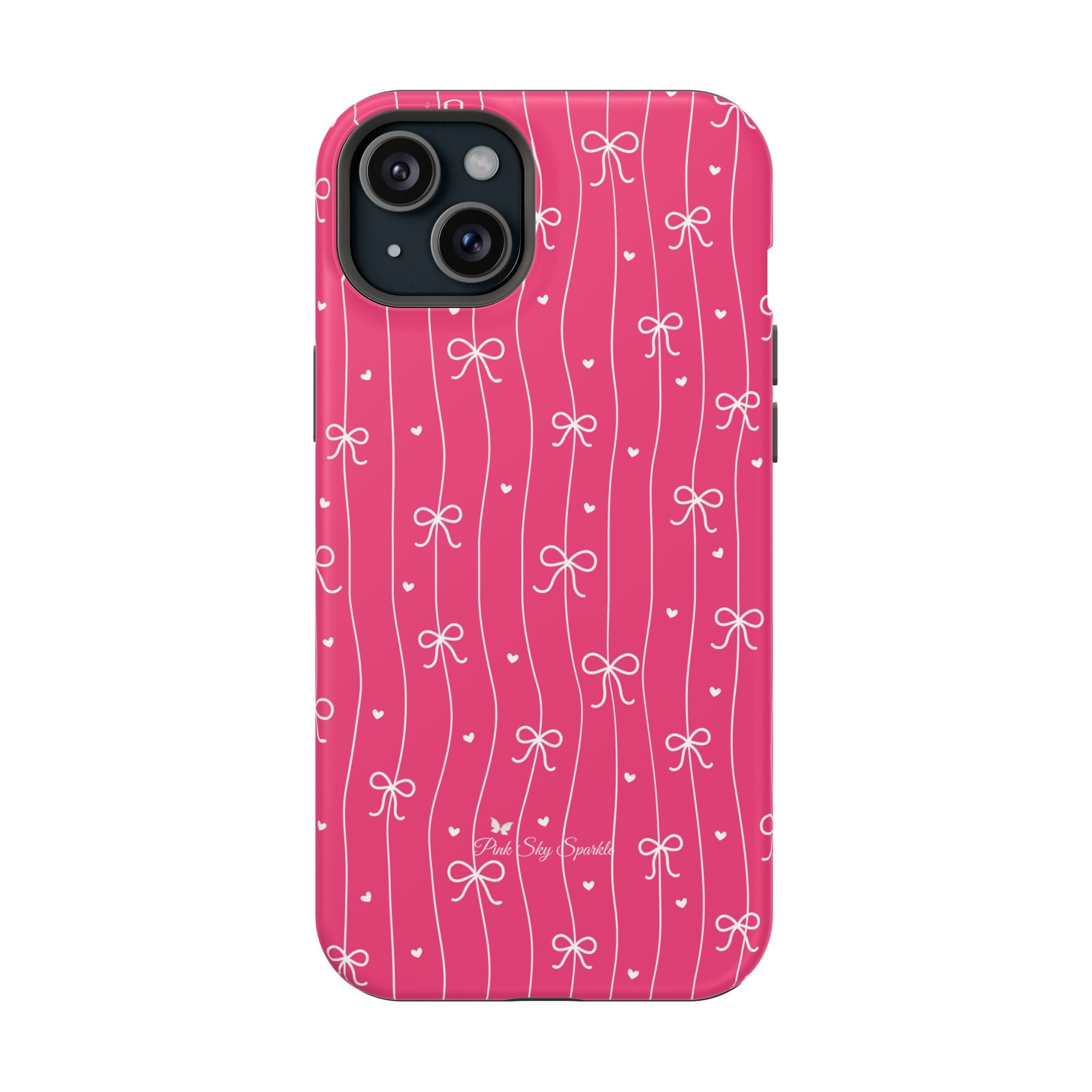 Hearts & Bows | Pink Magnetic iPhone Case