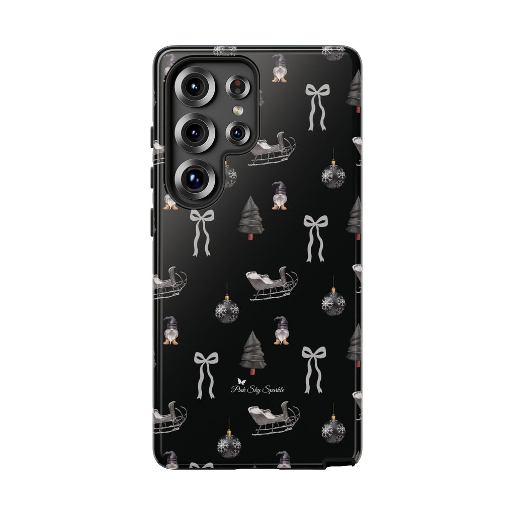 Sleigh in Grey Samsung Galaxy Phone Case – Chic Monochrome Christmas Edition