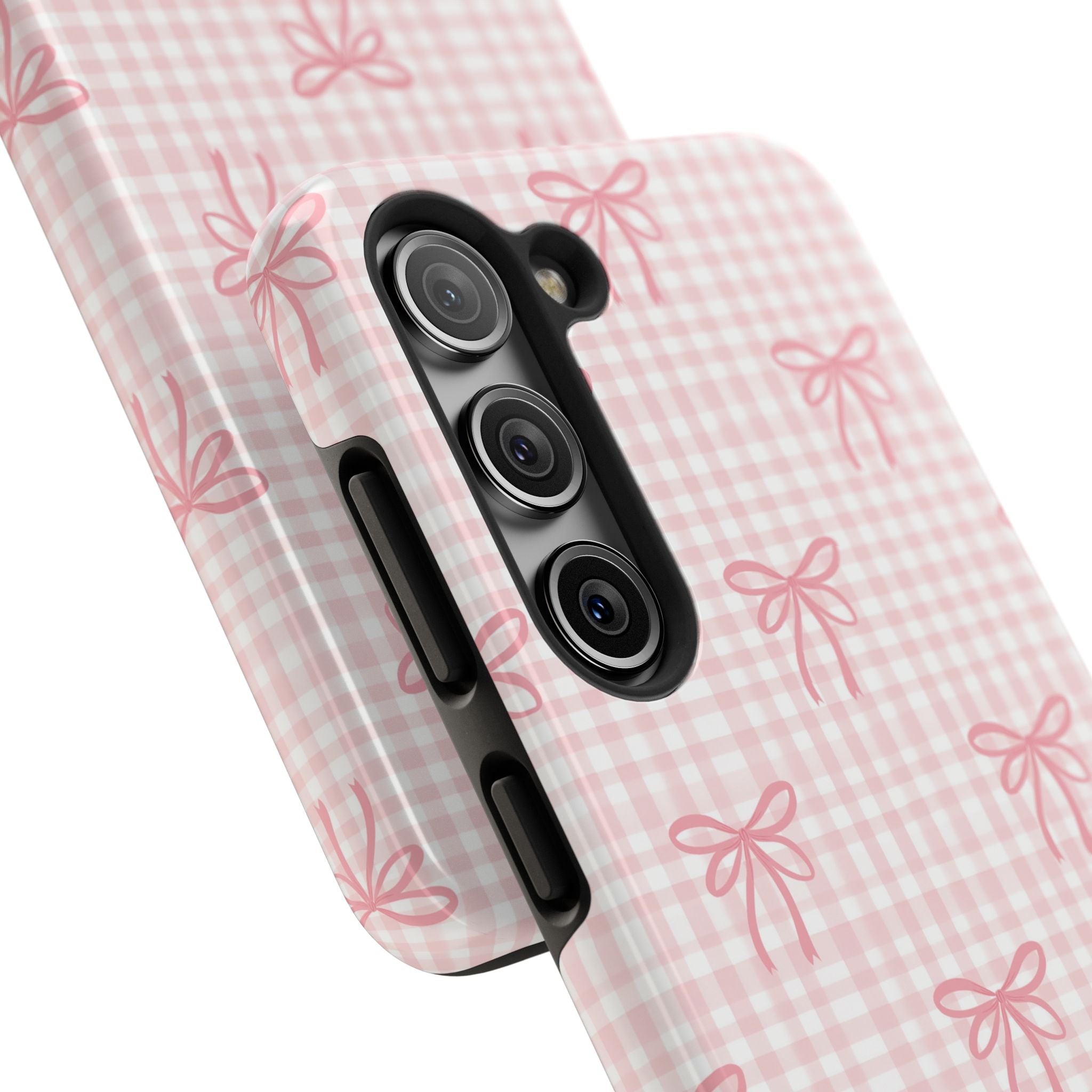 Pink Gingham Coquette Samsung Galaxy Phone Case