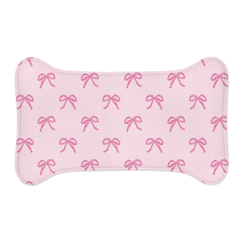 Cute Pink Bow Pet Feeding Mat