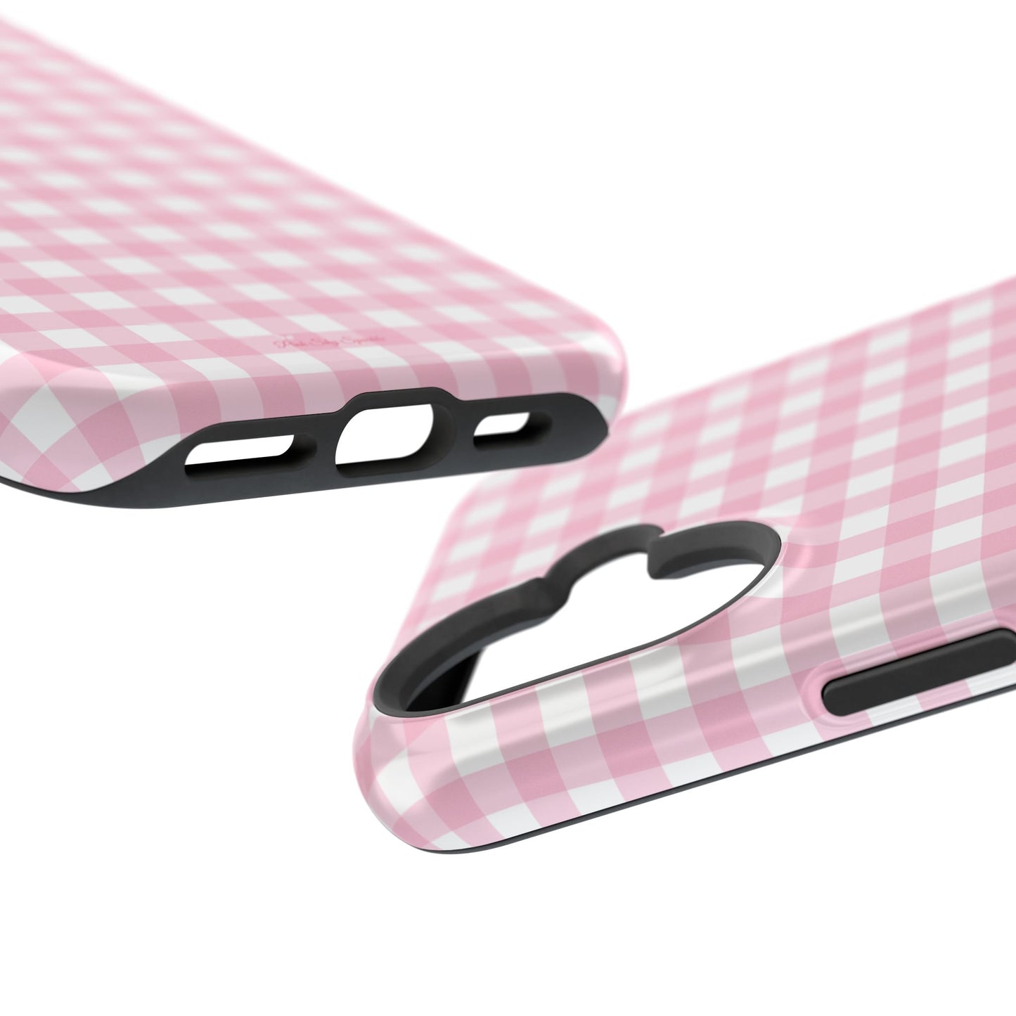 Pink Gingham Magnetic iPhone Case