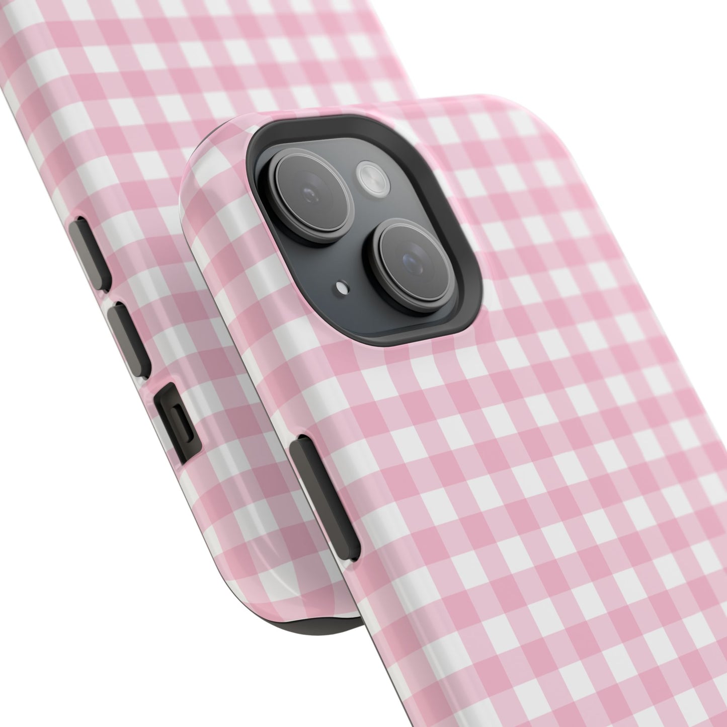 Pink Gingham Magnetic iPhone Case