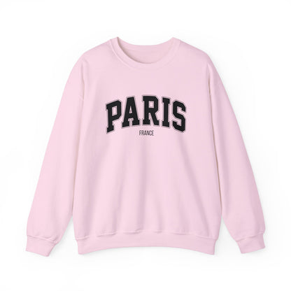 París, Francia Sudadera unisex con cuello redondo