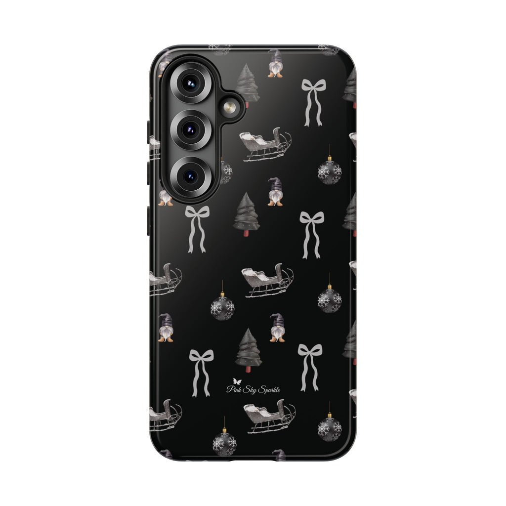Sleigh in Grey Samsung Galaxy Phone Case – Chic Monochrome Christmas Edition