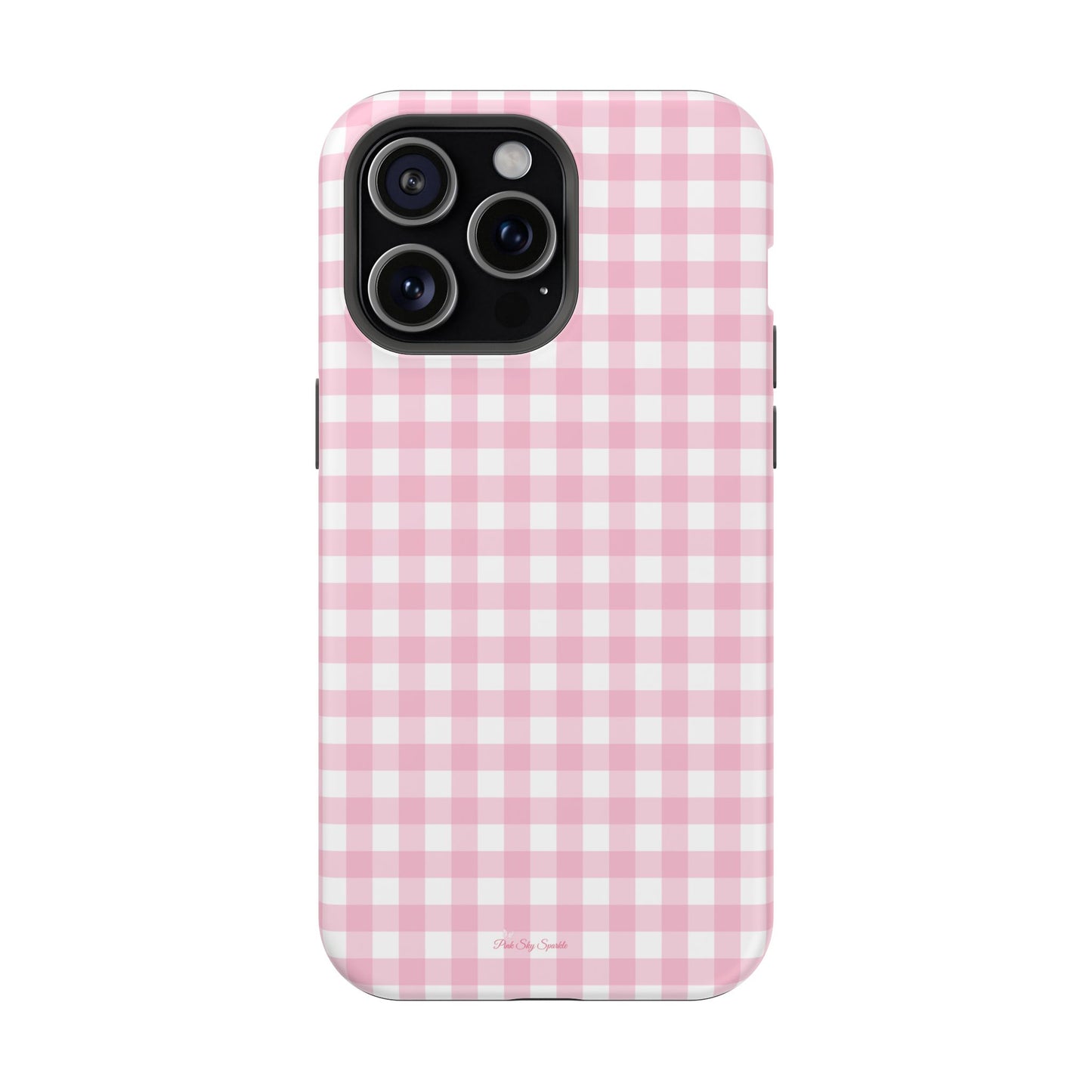 Pink Gingham Magnetic iPhone Case