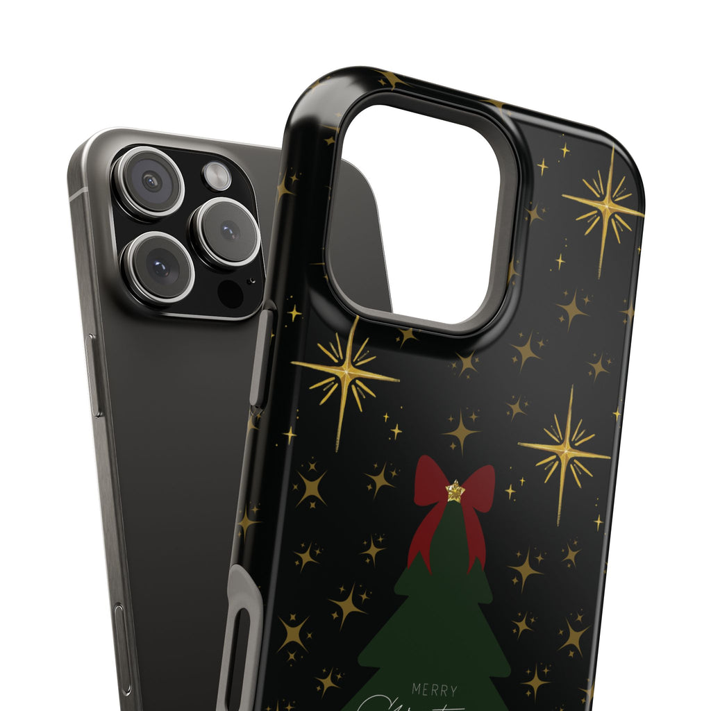 Starry Night Magnetic iPhone Case - Black Aesthetic Christmas Phone Cover