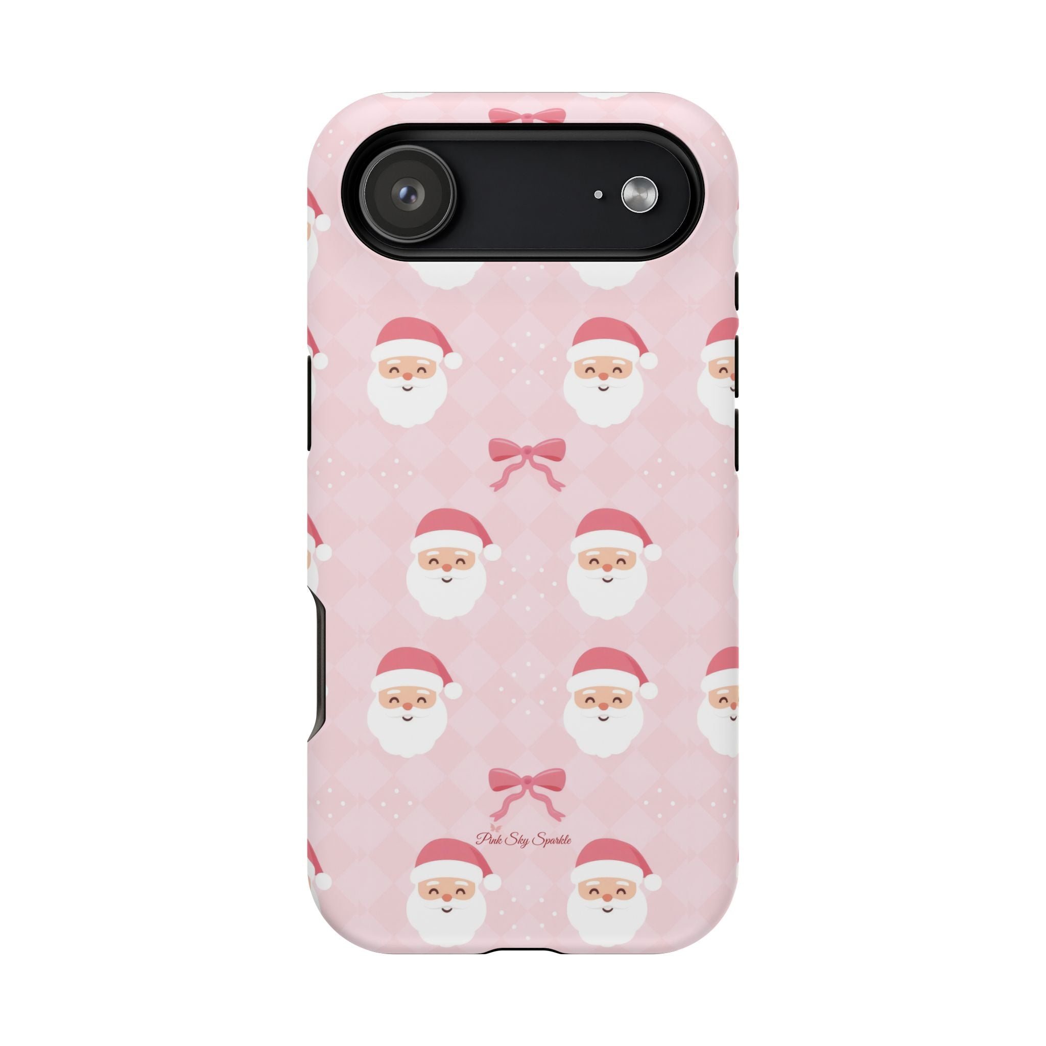 Pink Santa Bows Magnetic iPhone Case