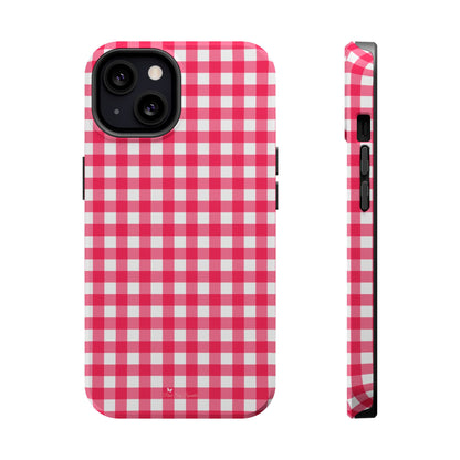 Cherry Gingham Magnetic iPhone Case