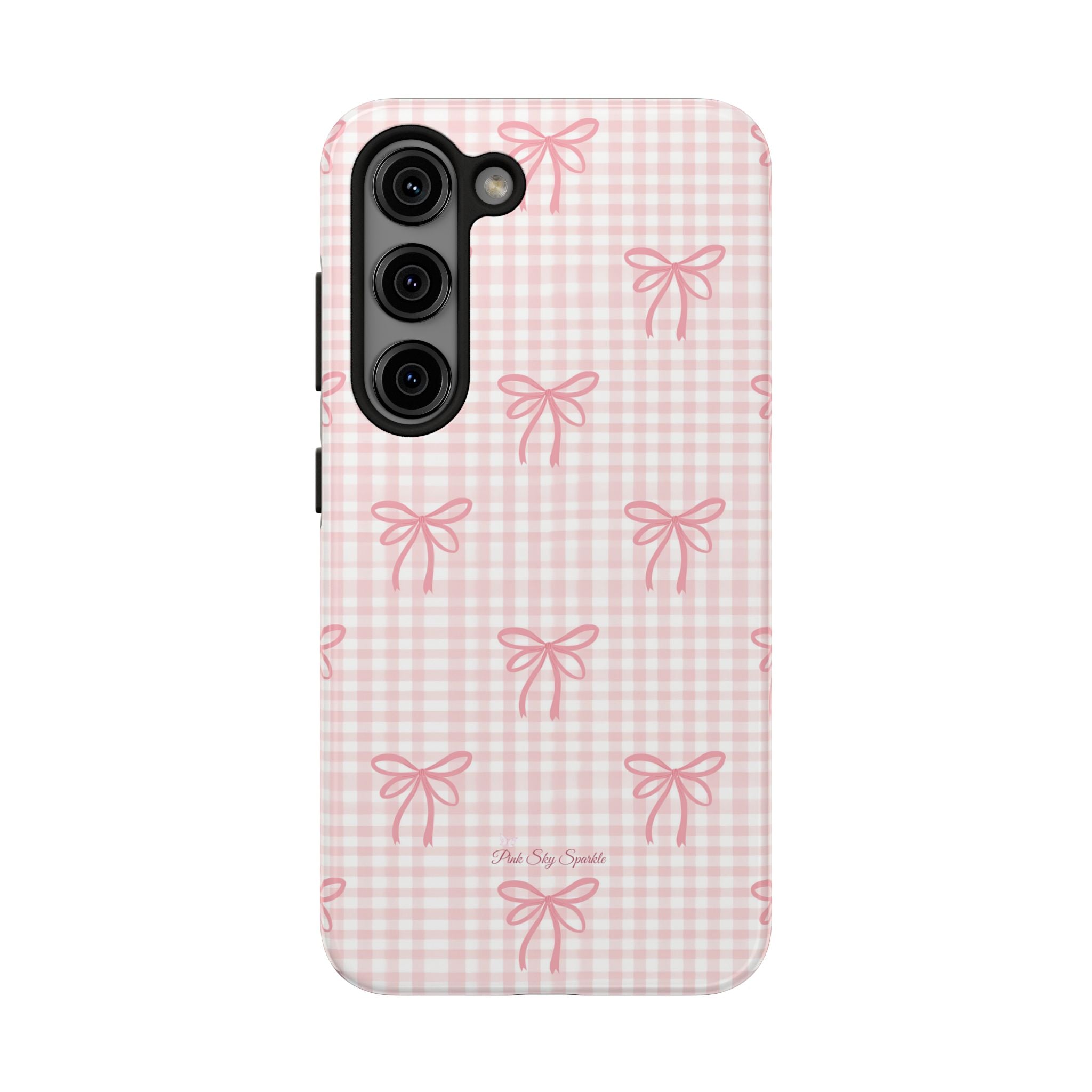 Pink Gingham Coquette Samsung Galaxy Phone Case