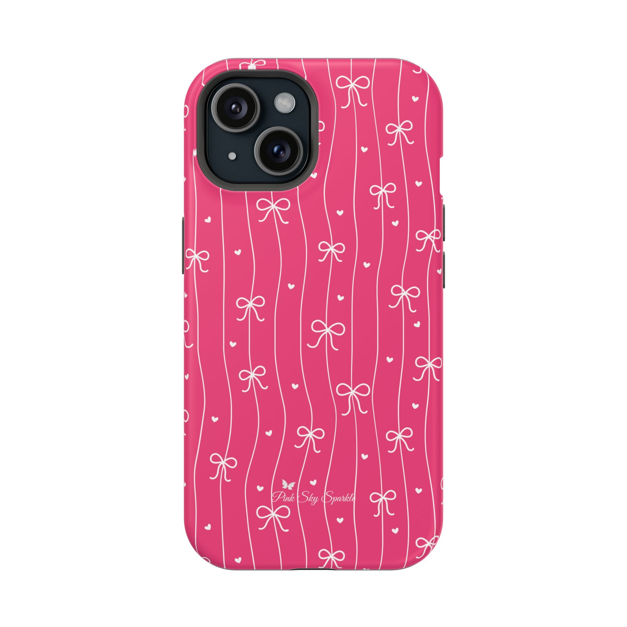 Hearts & Bows | Pink Magnetic iPhone Case
