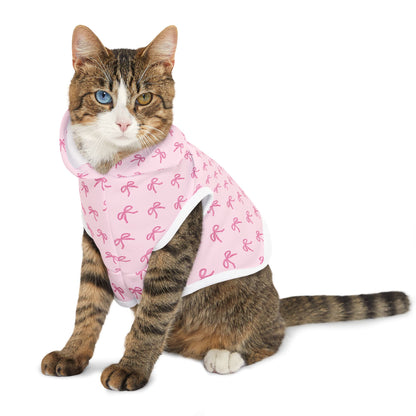 Cute Pink Bow Pet Hoodie