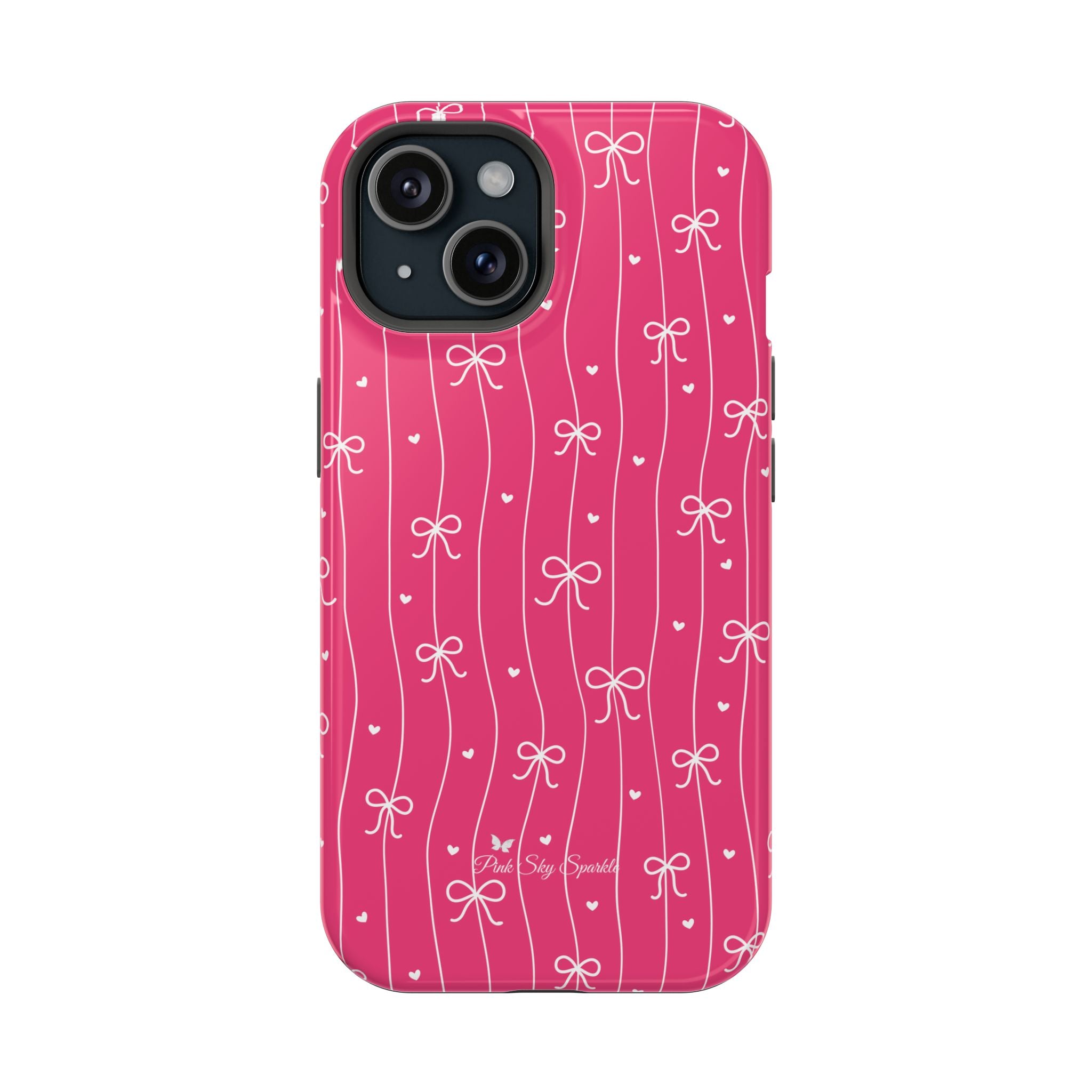 Hearts & Bows | Pink Magnetic iPhone Case
