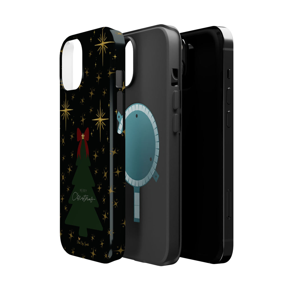 Starry Night Magnetic iPhone Case - Black Aesthetic Christmas Phone Cover