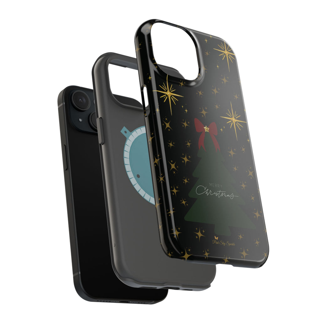 Starry Night Magnetic iPhone Case - Black Aesthetic Christmas Phone Cover