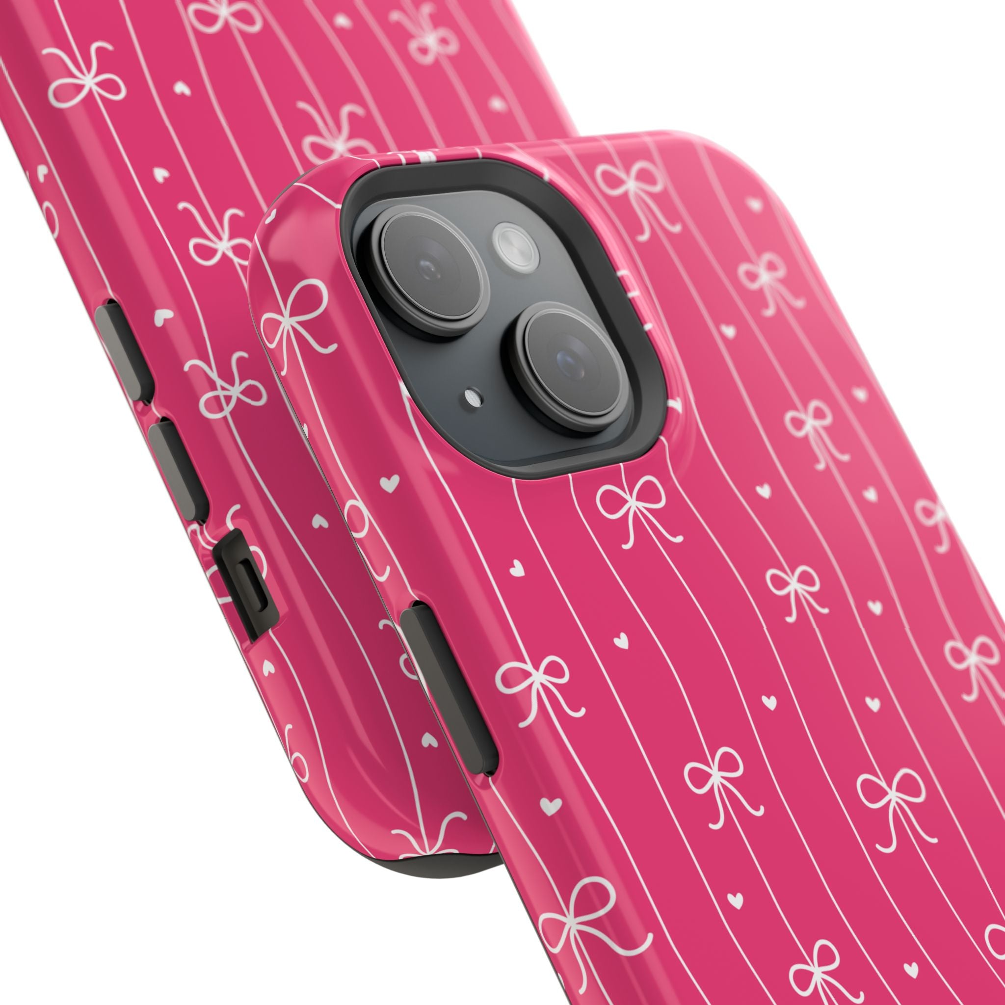 Hearts & Bows | Pink Magnetic iPhone Case