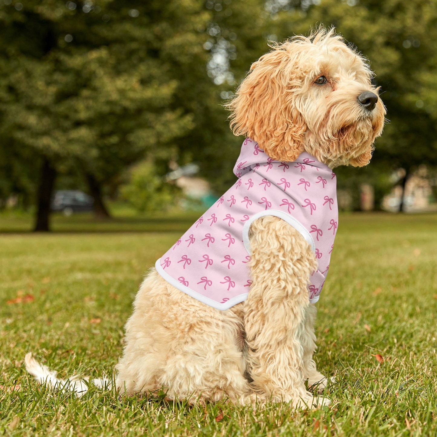 Cute Pink Bow Pet Hoodie