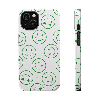 Green Smilies Magnetic iPhone Case