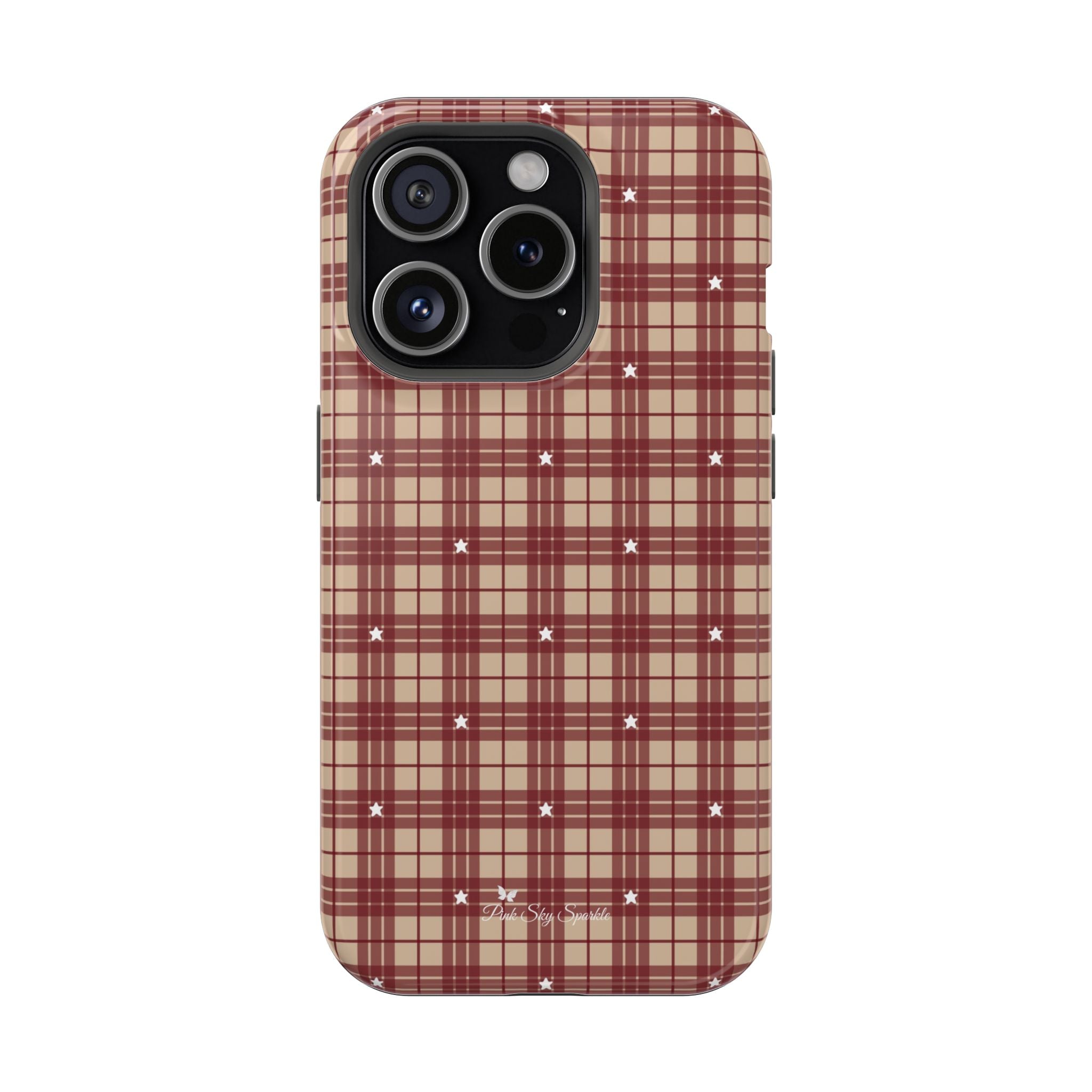Rustic Plaid Magnetic iPhone Case – Cozy Cabin Christmas Edition