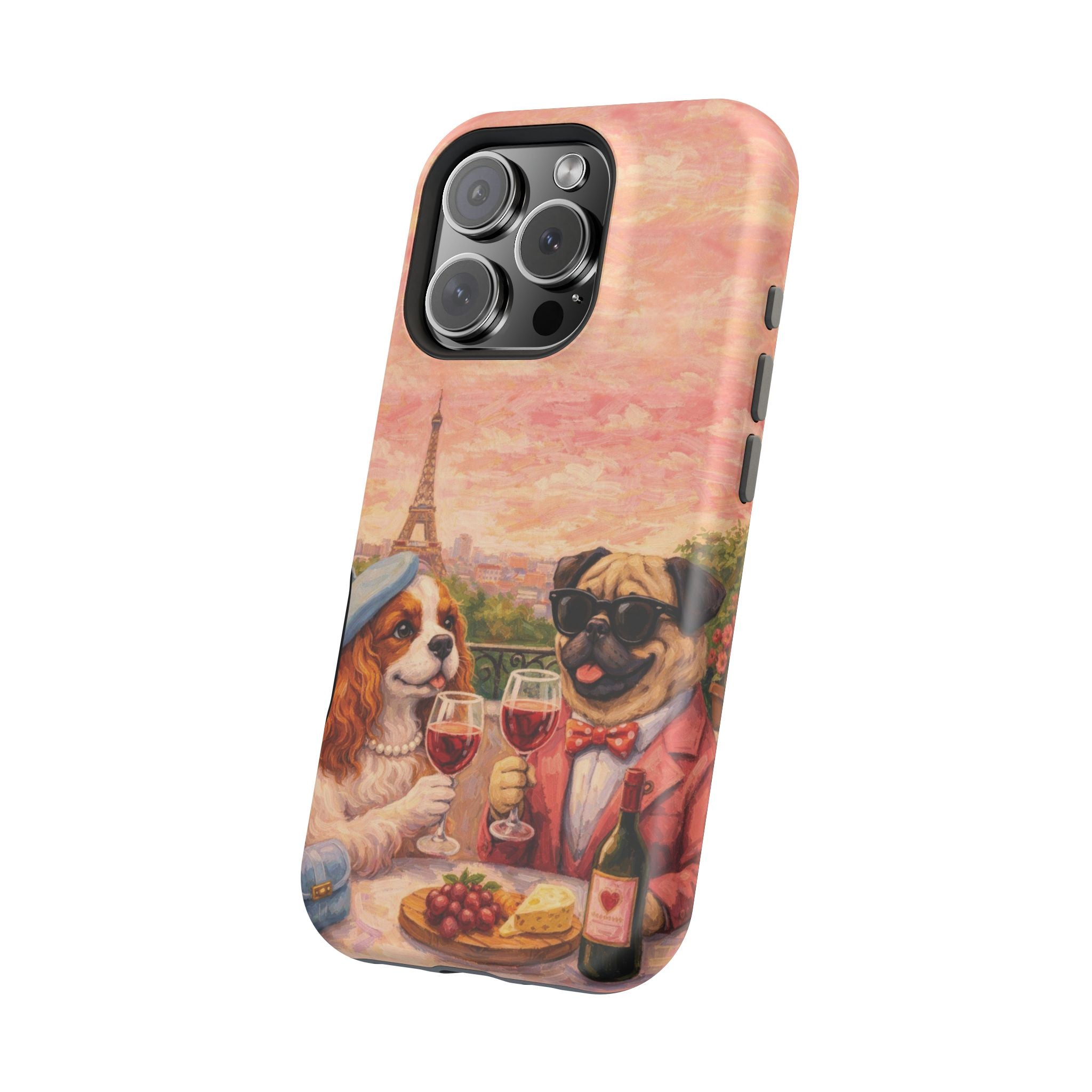 From Paris, With Love | Dogs & Wine MagSafe-Compatible Magnetic iPhone Case