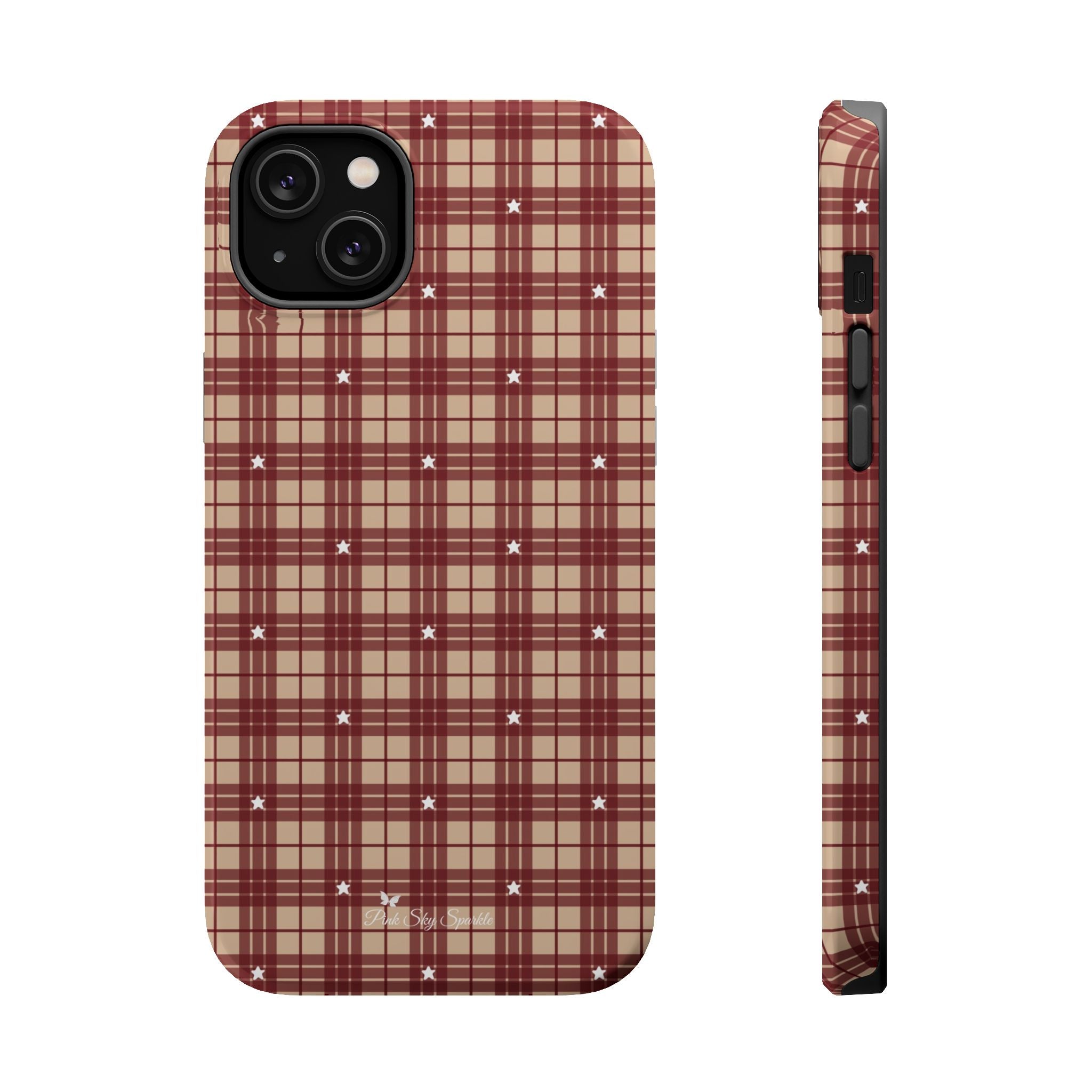 Rustic Plaid Magnetic iPhone Case – Cozy Cabin Christmas Edition