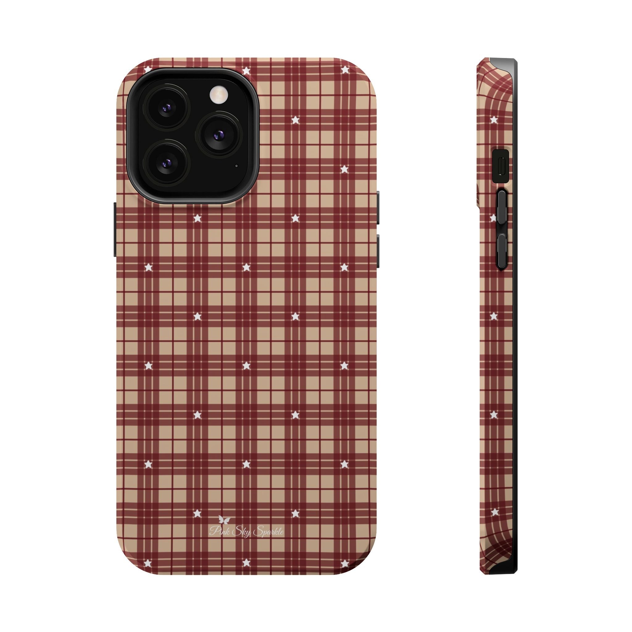 Rustic Plaid Magnetic iPhone Case – Cozy Cabin Christmas Edition