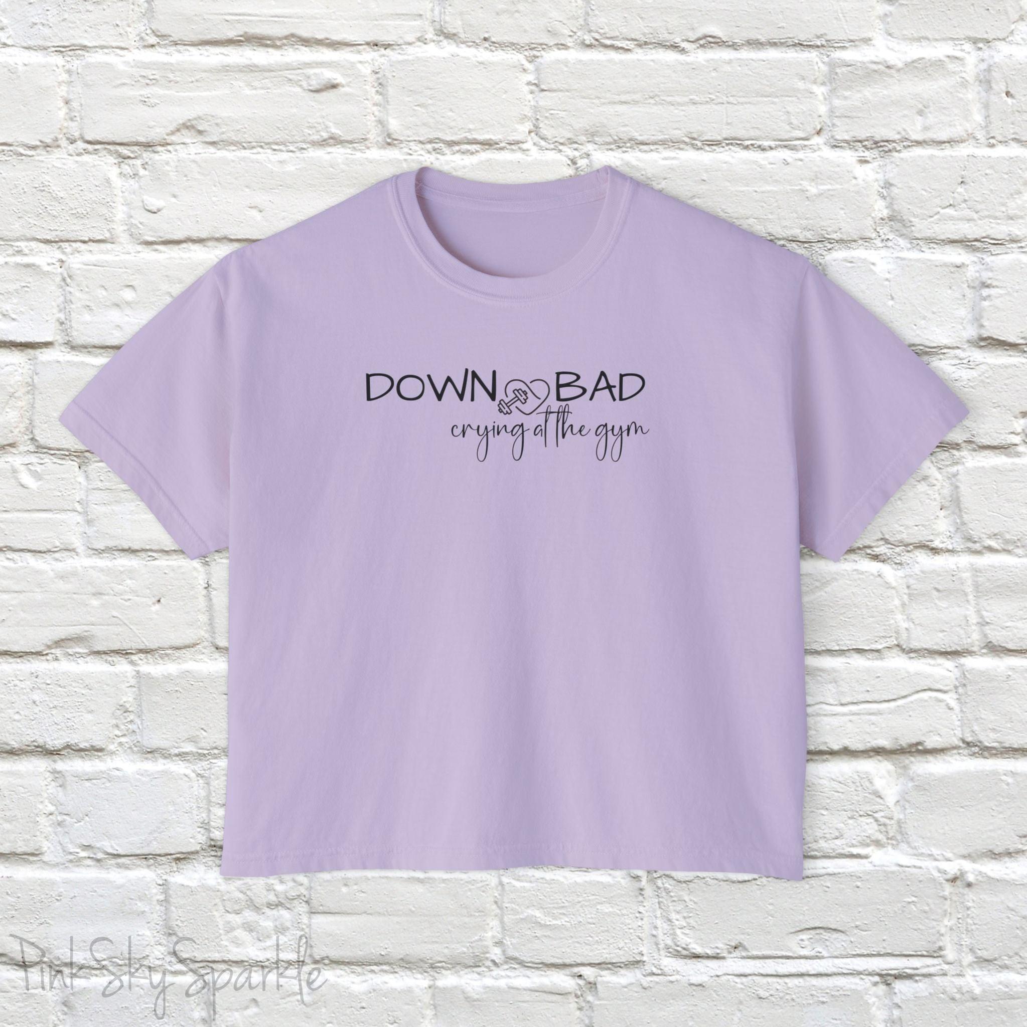 Down Bad Crying at the Gym Women's Boxy Tee