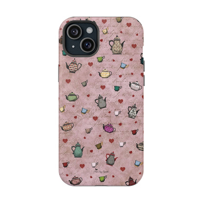 Tea Hearts Magnetic iPhone Case