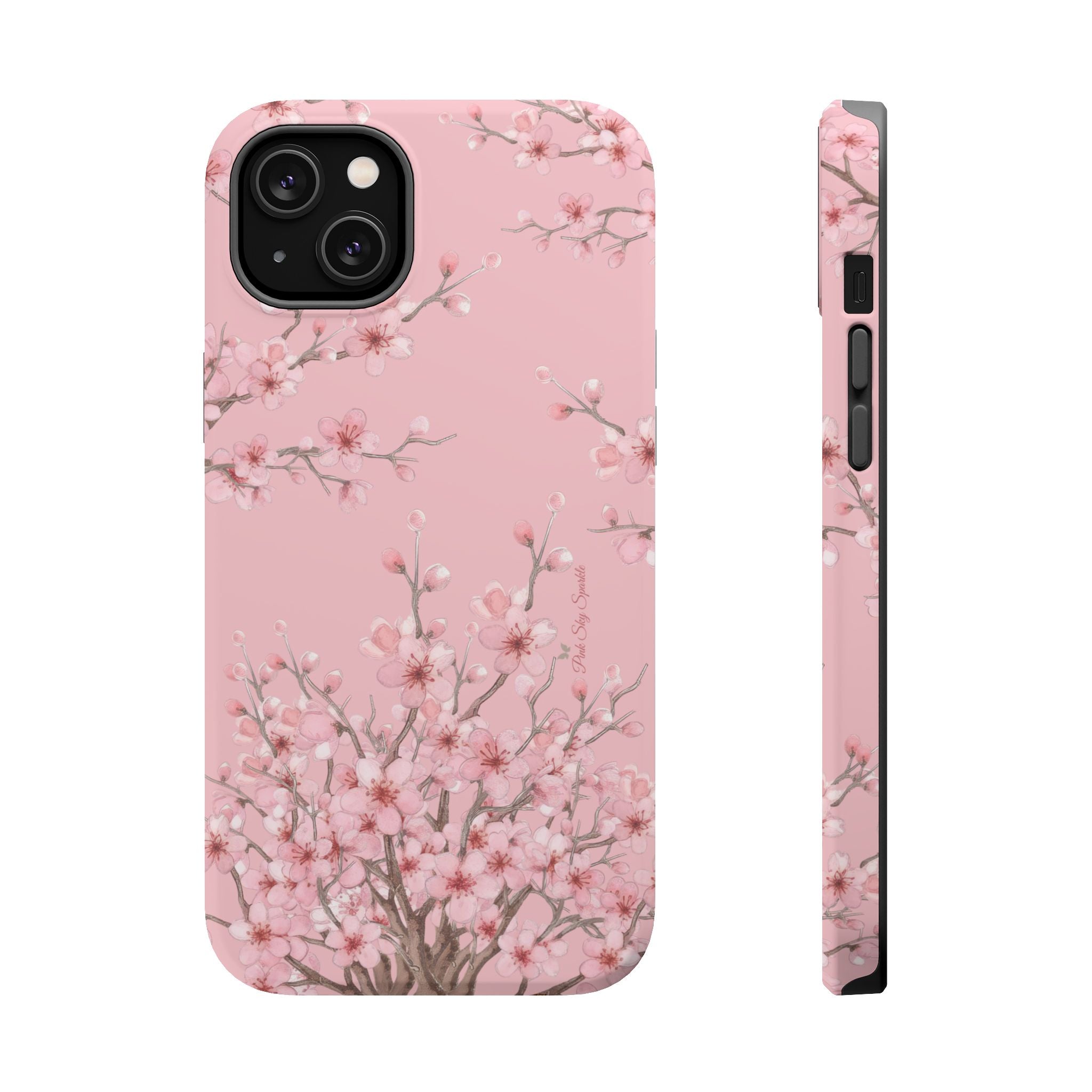 Pink Blossoms MagSafe-Compatible Magnetic iPhone Case