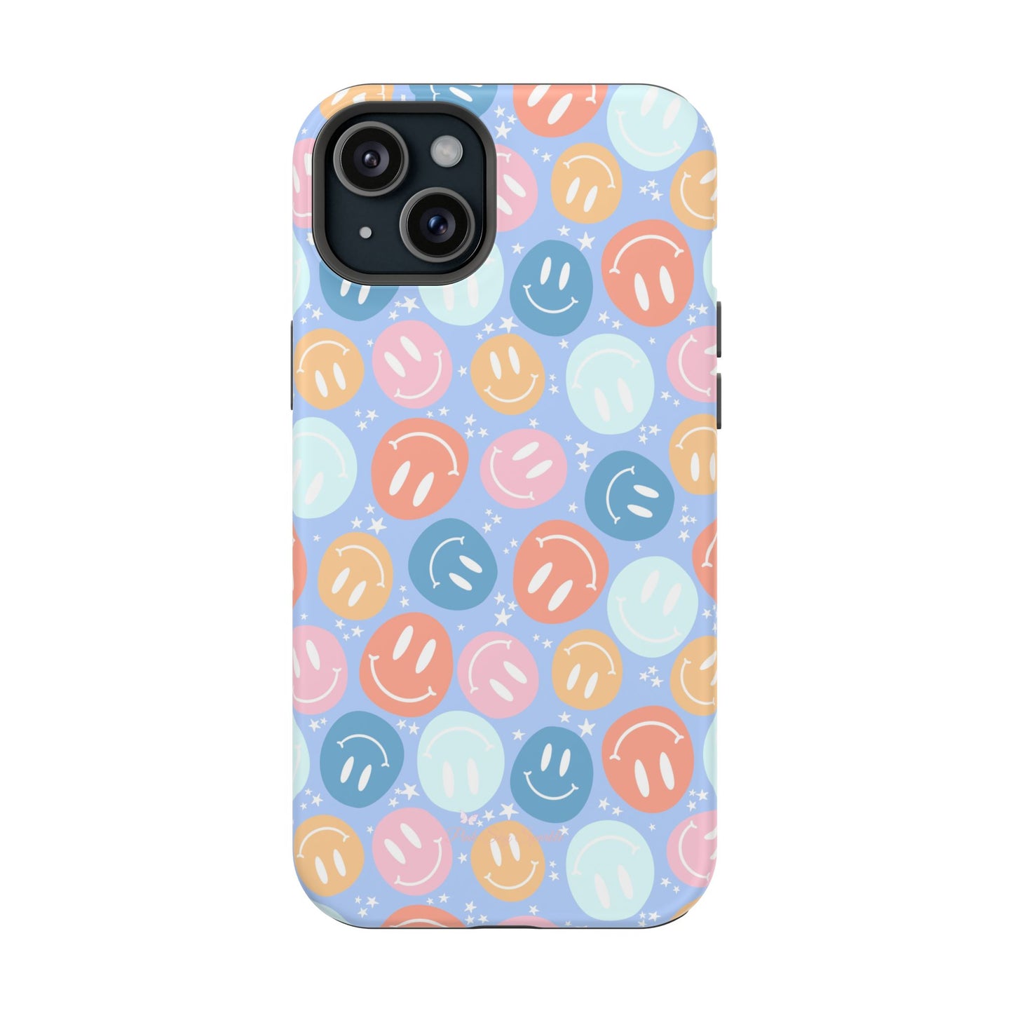 Funda magnética para iPhone All Smiles - Caras sonrientes pastel