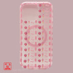 Cherry Berry Swirl Premium Clear MagSafe Case for iPhone 16 Pro Max